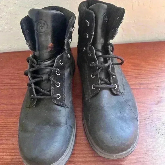 Men’s Merrell Black Boots Used Size 11 - Picture 2 of 9